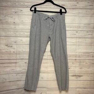 Perry Ellis Mens Linen Button Fly Drawstring Pants 32x26